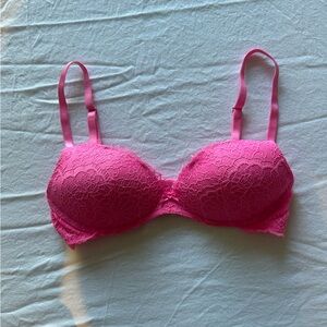 Dream Angels Lace Underwire Bra in Vibrant Pink